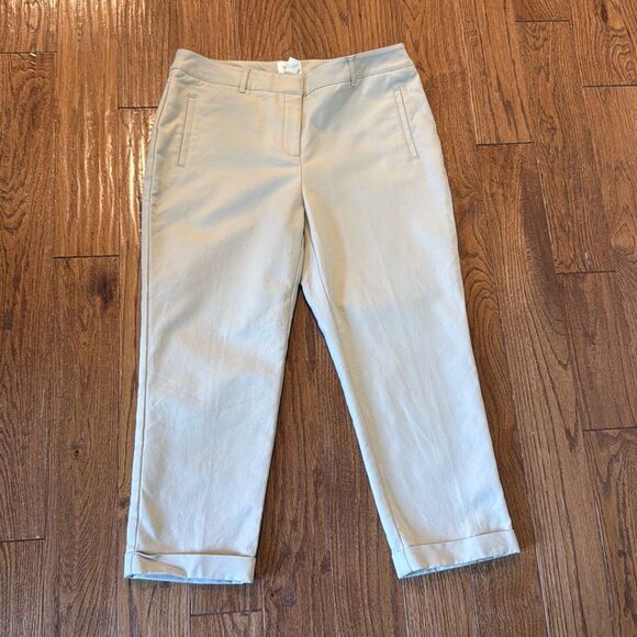 Chico's Cream Cropped Cuff Pants - Picture 2 of 9